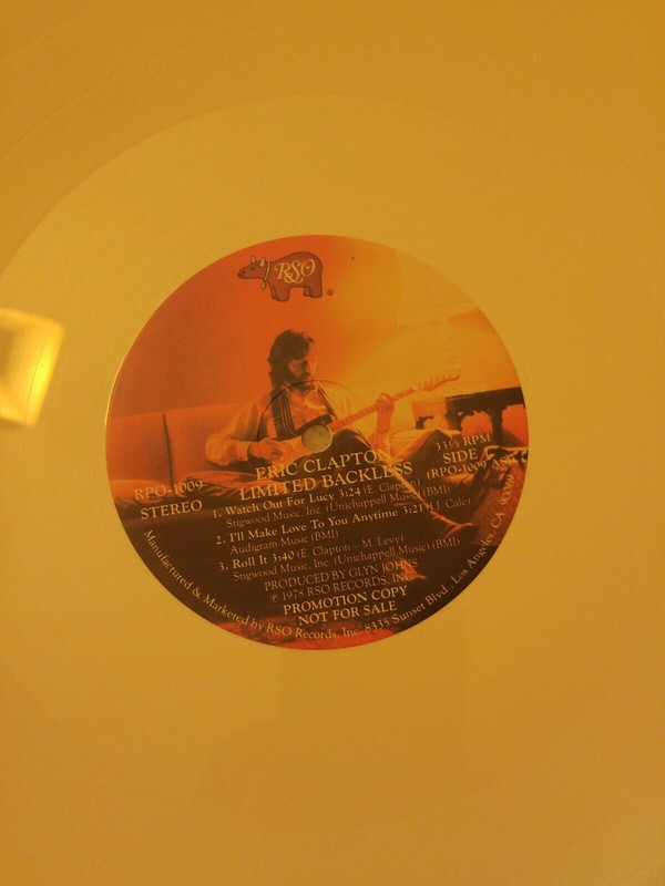 Eric Clapton-Limited Backless-ORIGINAL 1978 US White Vinyl PROMO LP-SEALED gallery