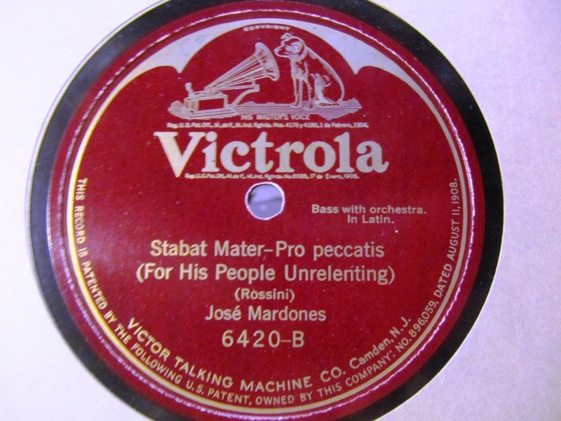 E+ 1923 Spanish JOSE MARDONES Verdi Requiem CONFUTATIS Stabat Mater VICTOR 6420 gallery