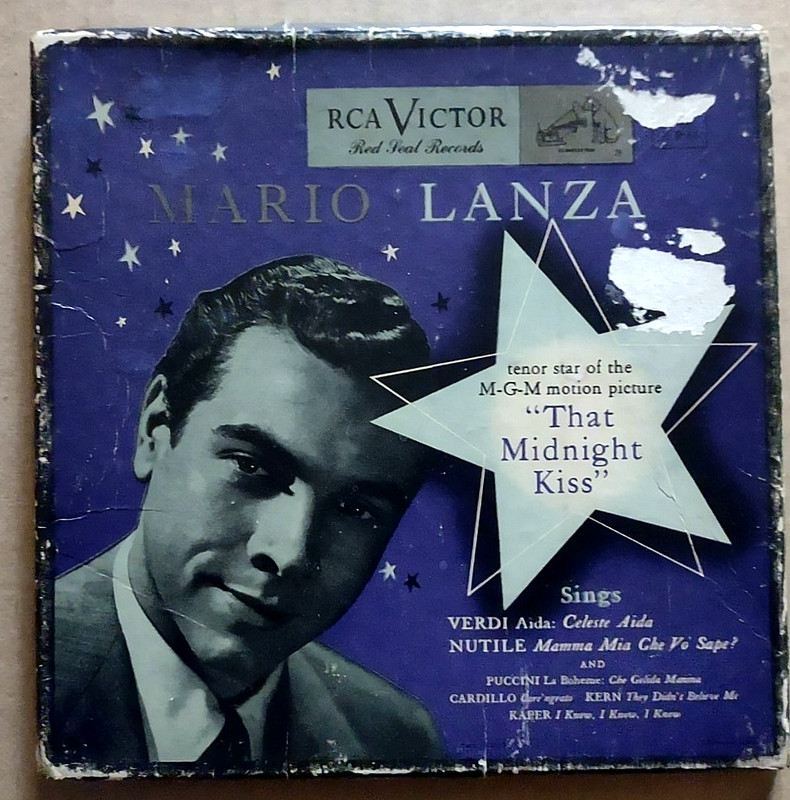 45 RPM ~ 3-Record Box Set ~ That Midnight Kiss ~ Mario Lanza ~ RCA Red Seal