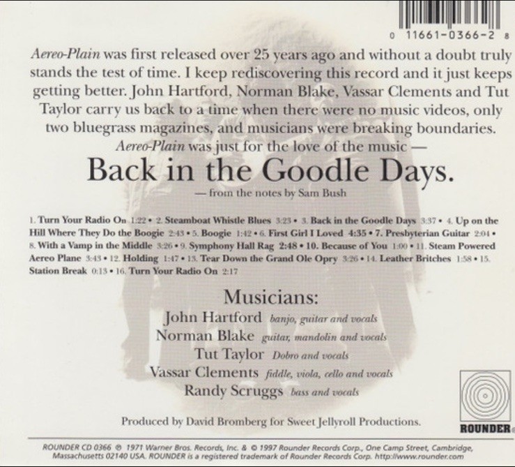 Aereo-Plain by John Hartford (CD, 1997, Rounder Select) gallery
