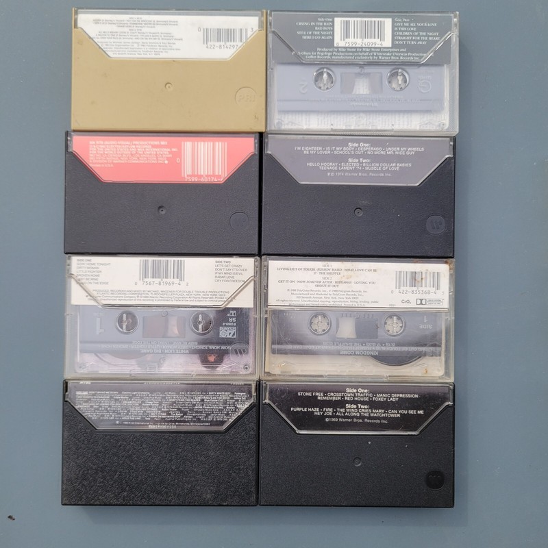 Lot of 14 Multiple Genre Music 60s & 70s Cassette Tapes Kiss, Whitesnake, Empire gallery