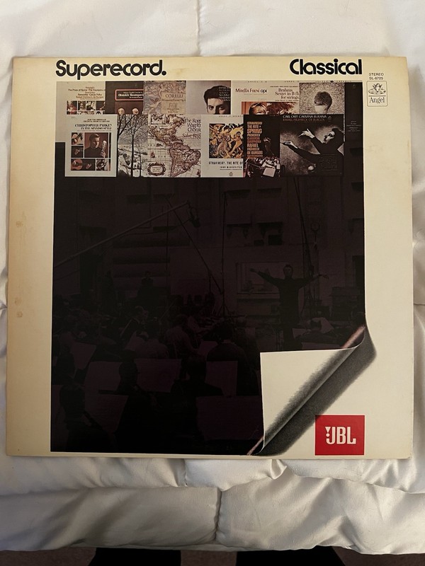 JBL Superecord Classical ANGEL Lp Vinyl Disc Record Audio Test Disc