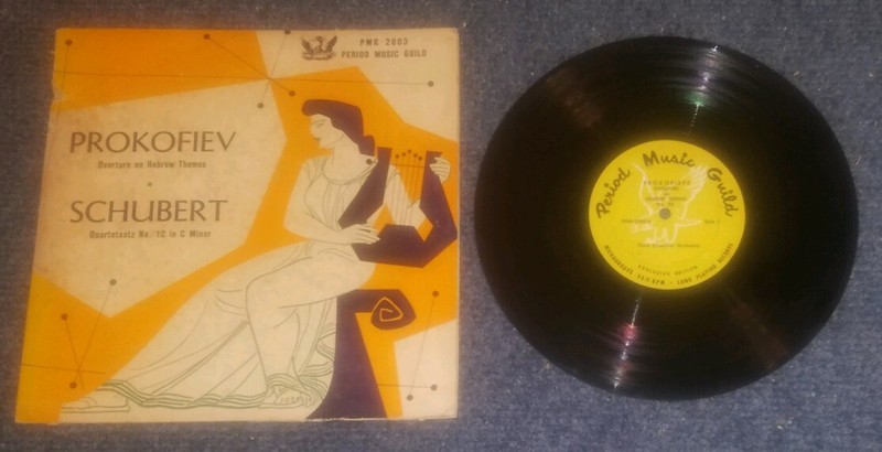 Prokofiev Overture on Hebrew Themes Schubert Quartetsatz No 12 10″ LP PMG 2003