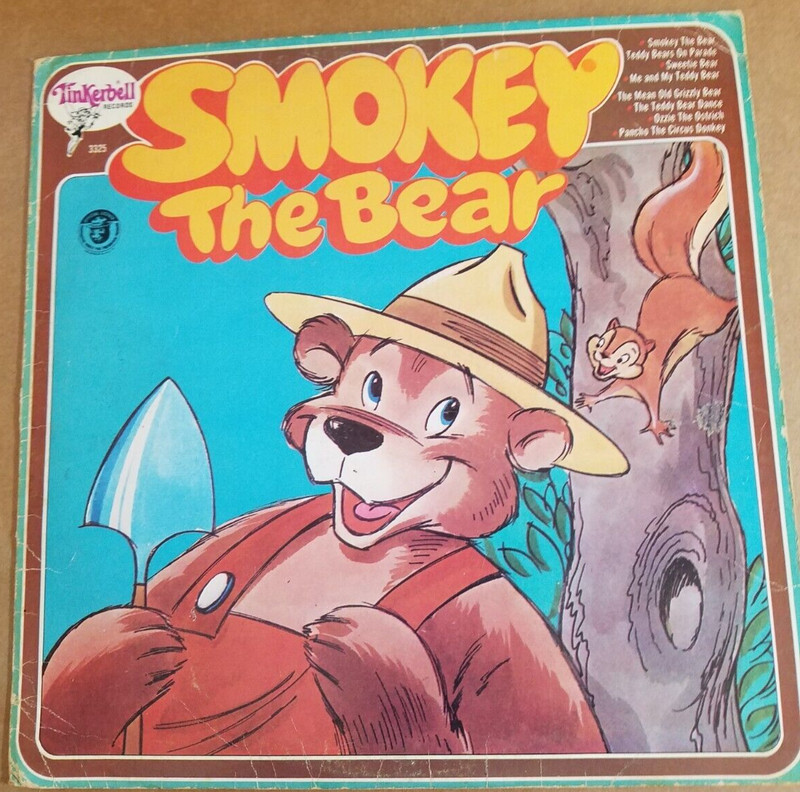 33RPM Tinkerbell 3325 Smokey the Bear, visually consistently scratchy V-