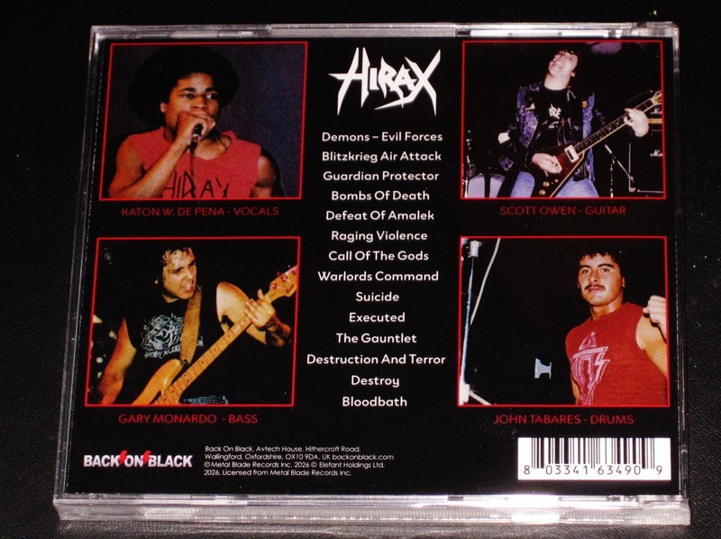 Hirax: Raging Violence CD 2026 Reissue Back On Black Records UK BOBV1198CD NEW gallery