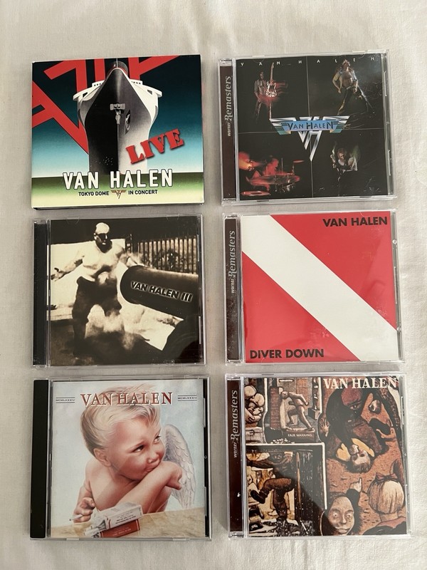 VAN HALEN music CDs – 6 titles as shown