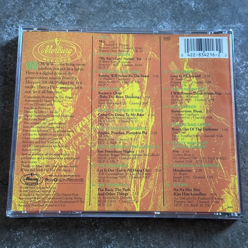 Various Artists 45's On CD Volume 3 ('66-'69) 1988 Mercury Compilation Pop Rock gallery