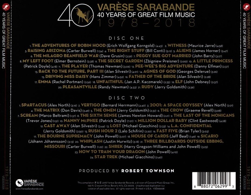 VARÈSE SARABANDE: 40 YEARS OF GREAT FILM MUSIC, 1978-2018 [11/16] NEW CD