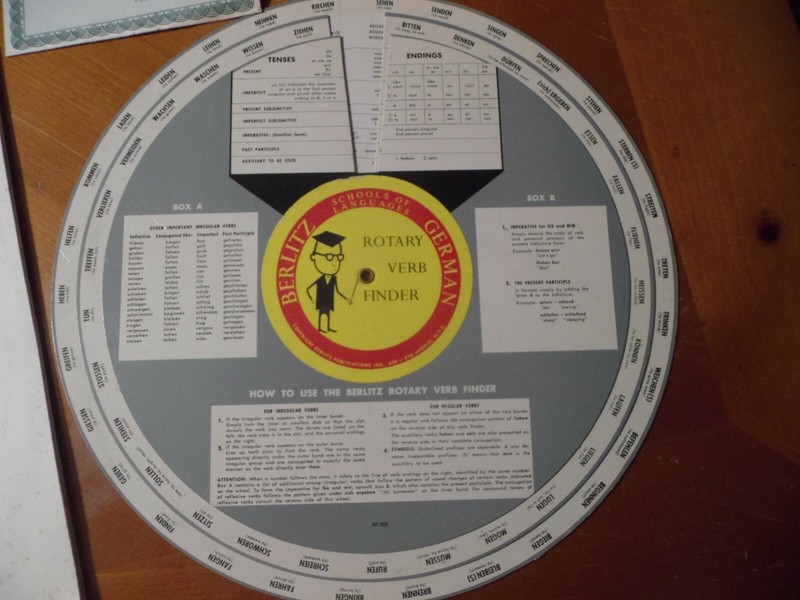 Berlitz Basic GERMAN English Lesson LP Vinyl Records Study Manual Verb COMPLETE gallery