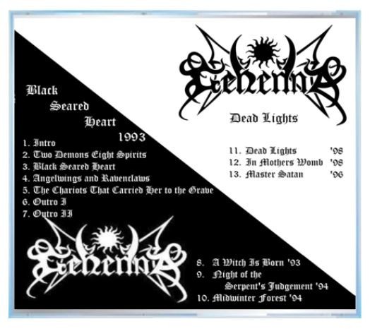 Gehenna Black Hearts and Dead Lights cd death black metal Emperor Bathory Absu gallery