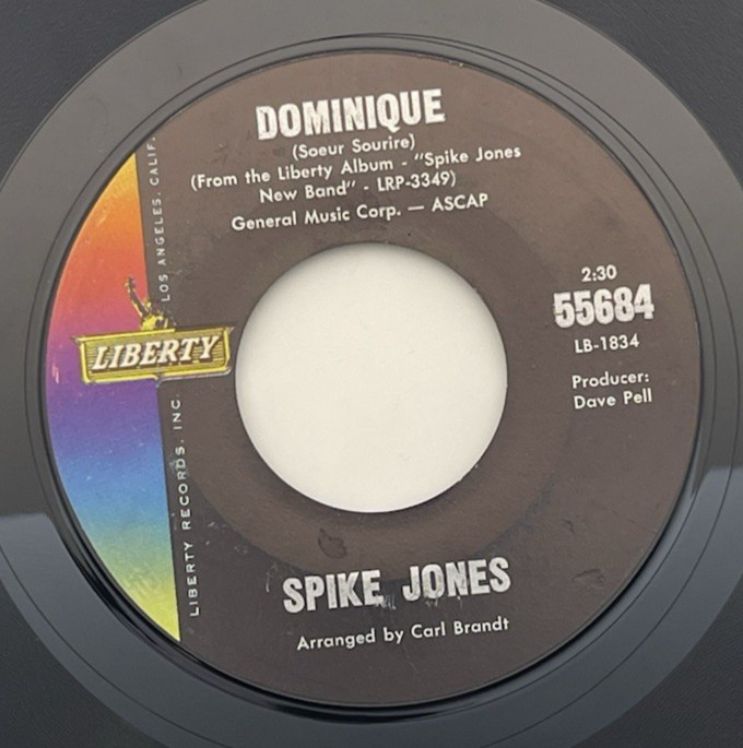 Spike Jones Sweet & Lovely Dominique 45 RPM 7″ Single Vinyl Record R&B Soul Pop