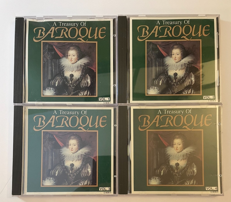 set of 4 CD’s A TREASURY OF BAROQUE 4 Vol. Nice Collection