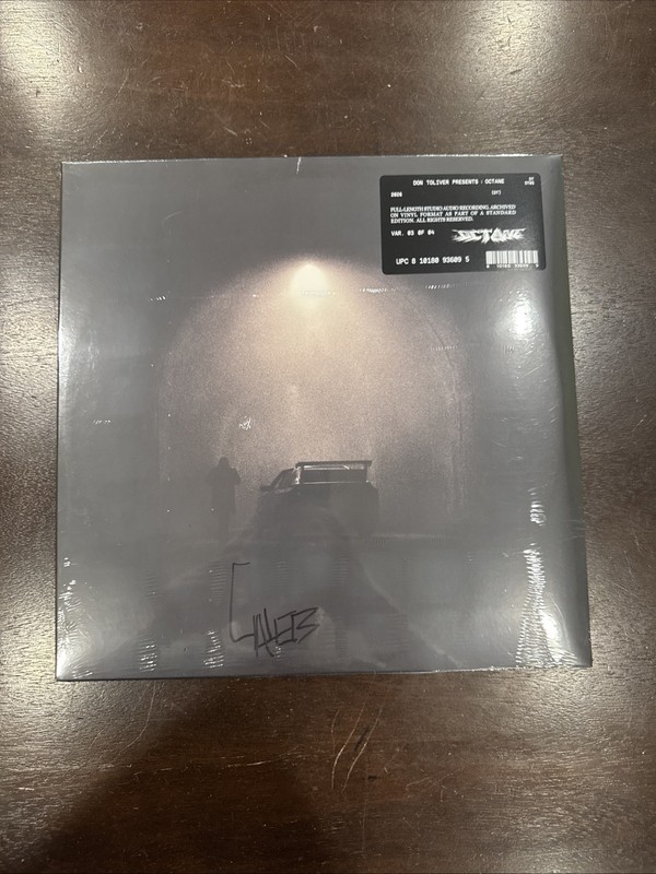 DON TOLIVER Octane Tunnel Autograph METALLIC SILVER Vinyl SIGNED Cover Jacket