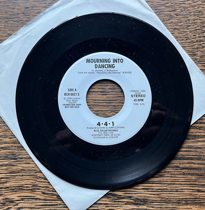 4.4.1 – ‘Mourning Into Dancing/Is it Enough?’ 7″ vinyl promo