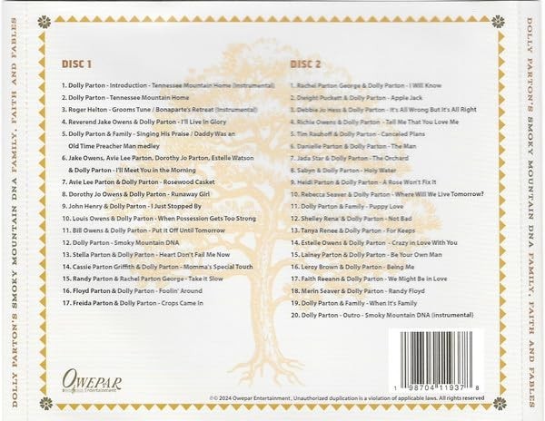 Dolly Parton – Smoky Mountain DNA: Family, Faith And Fables 2 CD Set gallery