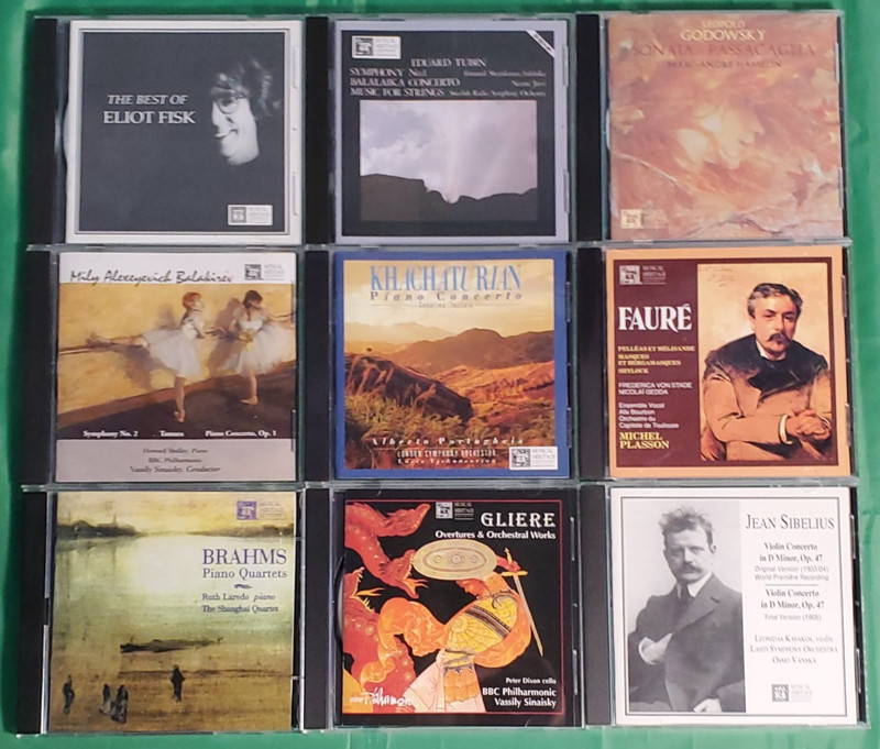 Lot of 10 Classical CD’s (9 cases), Brahms, Sibelius, Gliere, Faure, Tubin, more