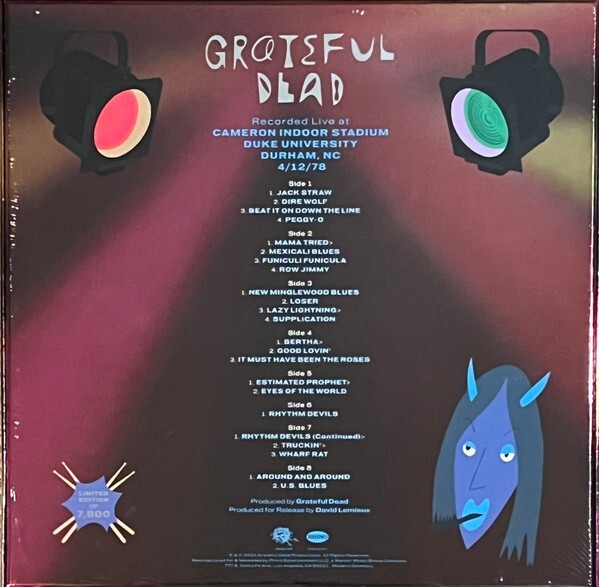 GRATEFUL DEAD Duke '78 *Sealed* 4-12-78 4x Vinyl LP Boxed Set w/ Hype Sticker gallery
