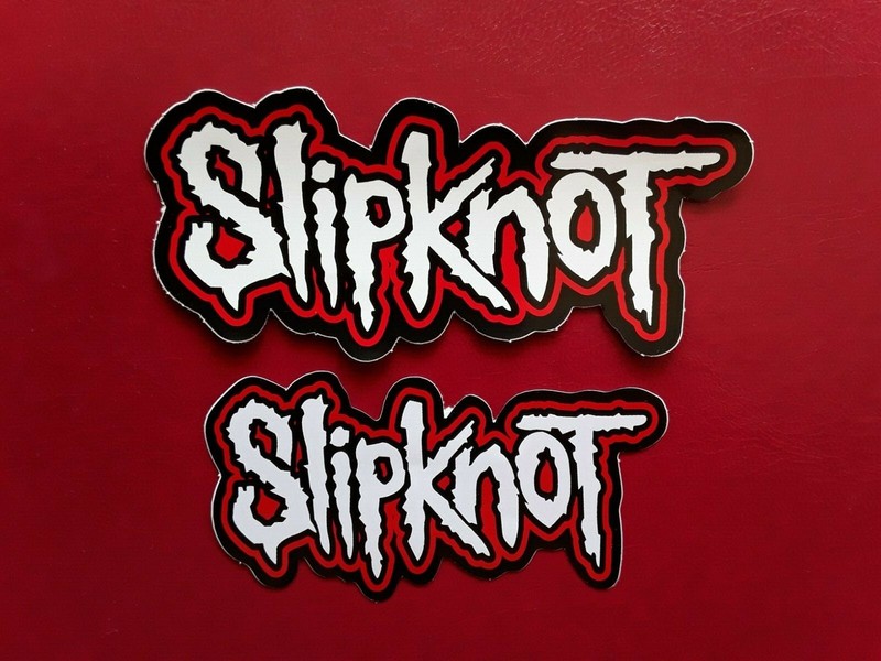 SLIPKNOT ALTERNATIVE PUNK ROCK MUSIC VINYL DECAL LAPTOP STICKERS x 2 UK SELLER