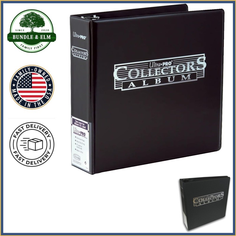 Durable 3-Inch Black Album with Clear Spine Indexing for Organization