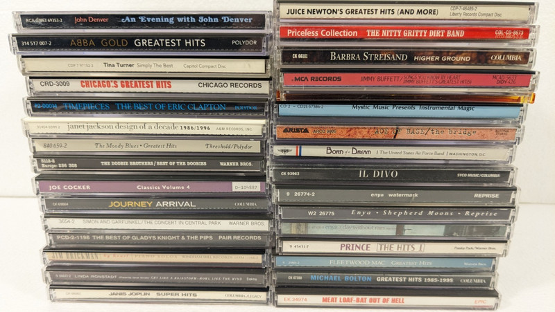 Lot of 39 Music CDs – 1970s & 1980s Rock, Chicago, Tina Turner, Janis Joplin