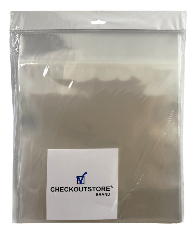 Clear Plastic OPP Sealable Flap 12″ Vinyl 33 RPM Record (Outer Sleeves)