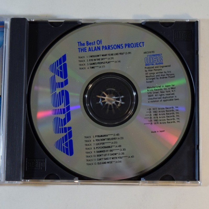 Alan Parsons Project – The Best Of CD 1987 Arista Japan Prog Rock - CD Near Mint gallery