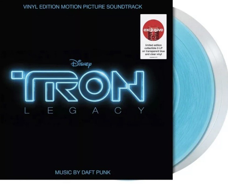 Daft Punk Tron Legacy Vinyl LP Transparent Clear/Blue Target Exclusive IN HAND