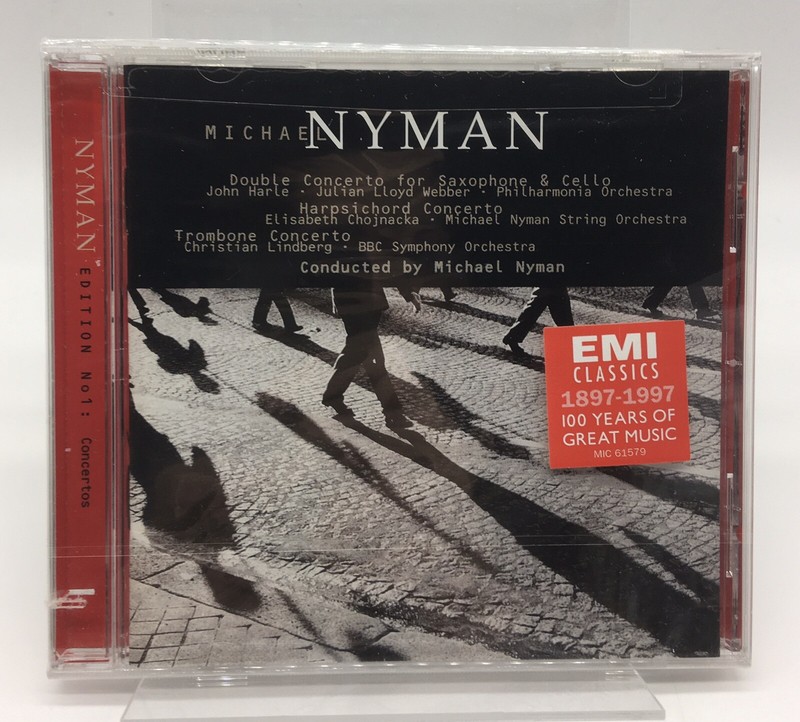 Michael Nyman: Double Concerto Sax Cello / Harpsichord / Trombone (CD, 1997) New