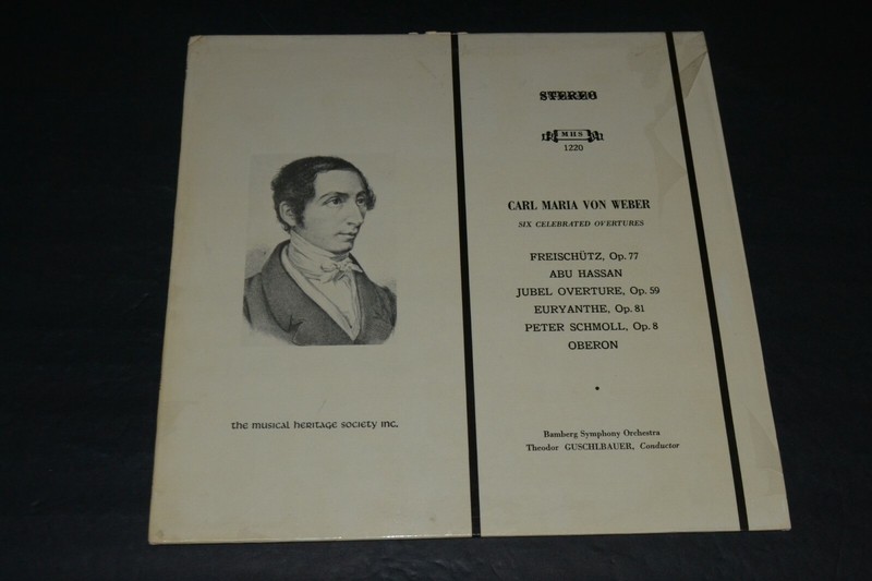 Carl Maria Von Weber~Six Celebrated Overtures~MHS 1220~FAST SHIPPING!