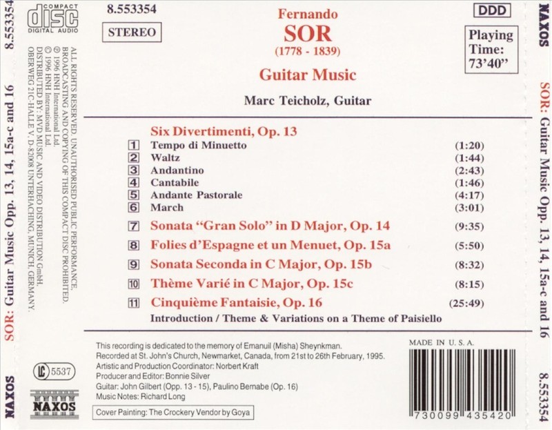 SOR: DIVERTIMENTI / GRAN SOLO NEW CD