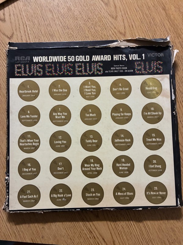 Elvis Worldwide 50 Gold Award Hits Vol. 1 Vinyl LP Box Set 4 Disc RCA Victor
