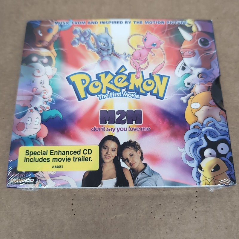RARE SEALED 1999 POKEMON M2M CD DON’T SAY YOU LOVE ME & MEWTWO STRIKES BACK …