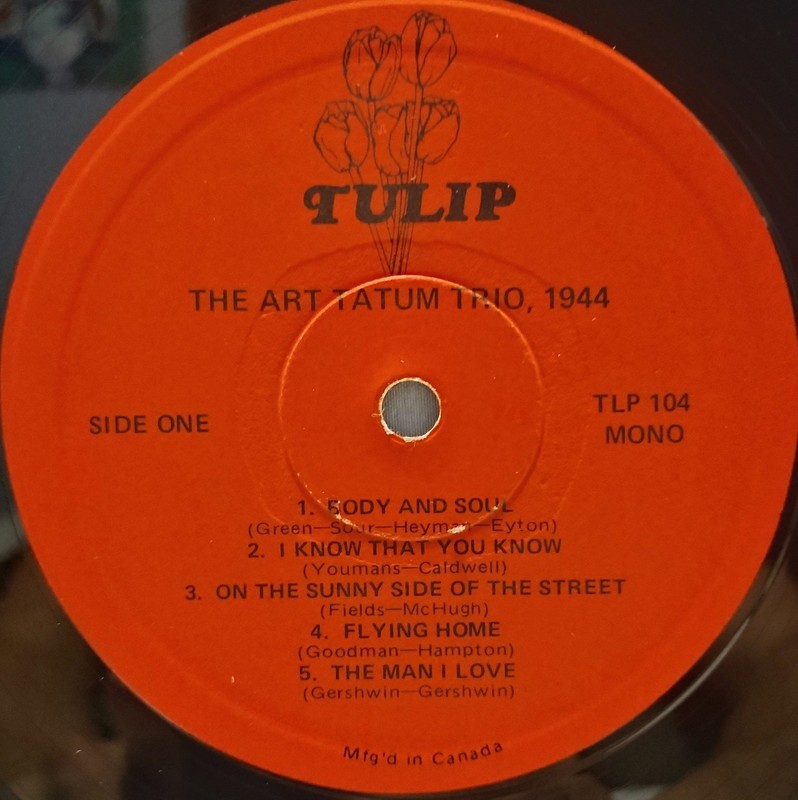 ART TATUM TRIO-1944 Scarce Jazz EX/VG+ TULIP MONO LP Slam Stewart TINY GRIMES gallery