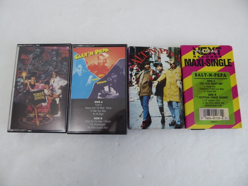 Lot of 4 Salt N Pepa Cassette Tape Hot Cool & Vicious Blacks’ Magic Shoop