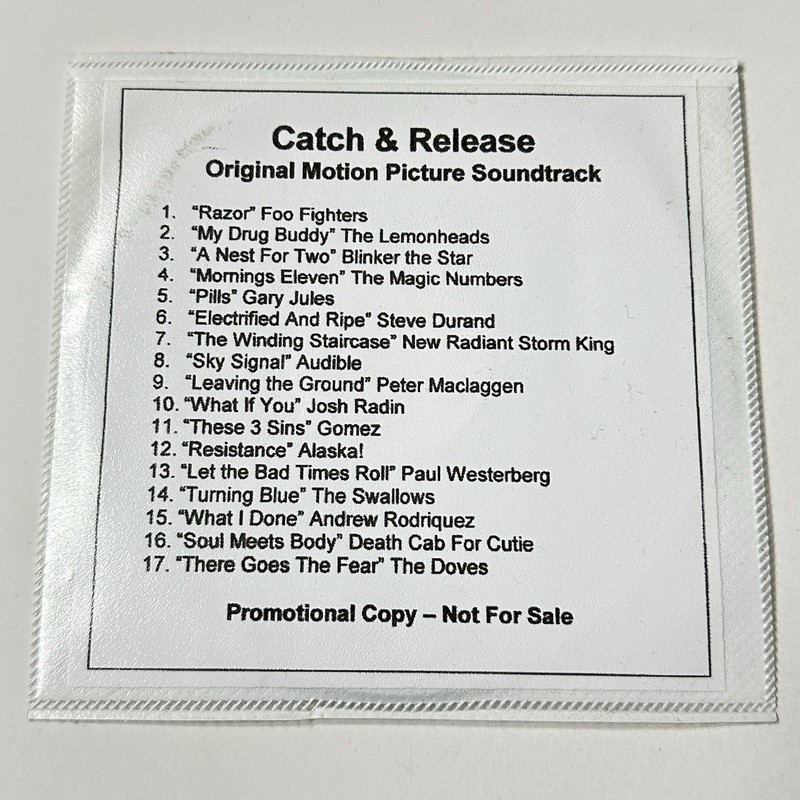 Catch & Release – Original Soundtrack (CD, 2007) Rare Promo Advance