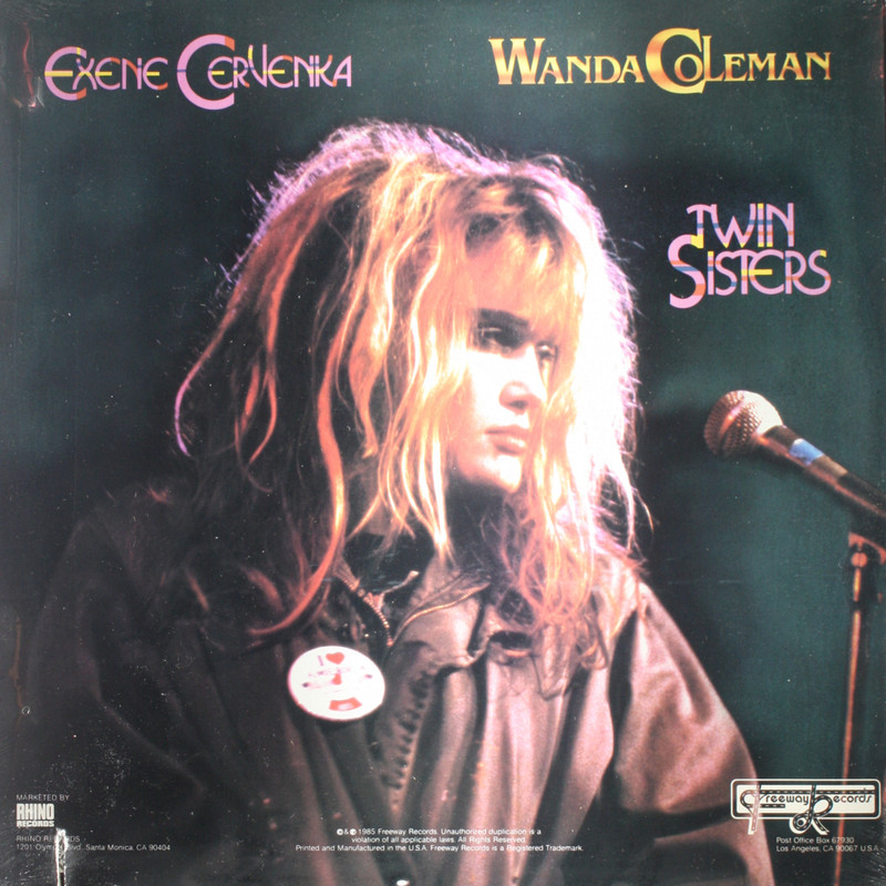 EXENE CERVENKA / WANDA COLEMAN Twin Sisters BRAND NEW SEALED 1985 LP Spoken Word