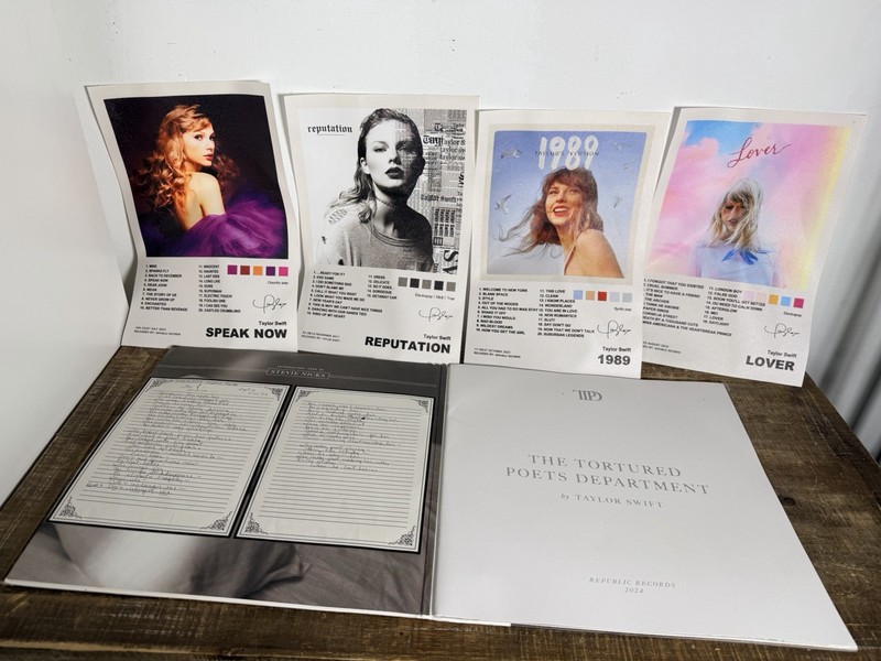 Swiftie Combo: TTPD Vinyl (Notebook Edition) + Set Of 4 Posters Eras gallery