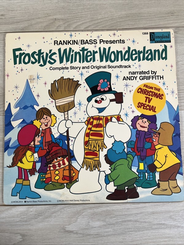 Frosty’s Winter Wonderland Complete Story The Snowman Disneyland Vinyl Record