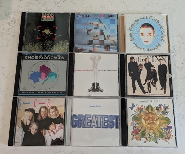 80s New Wave Synth CD Lot of 9 Greatest Hits: Tears For Fears, Duran Duran, Devo