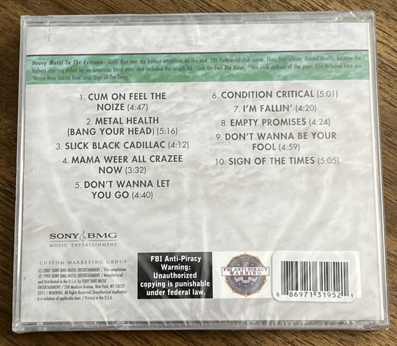 Quiet Riot Super Hits CD Sony BMG 1995/2007 New Sealed CRACKED CASE gallery