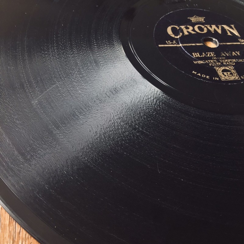 Wingate's Temperance Prize Band ~ Blaze Away (Crown 15) 1930's 9" 78rpm Shellac gallery
