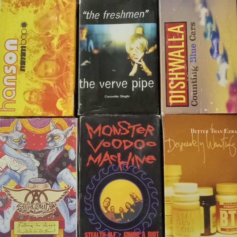 Cassettes Singles Tapes Lot 90s the Verve Pipe Aerosmith Hanson Dishwalla