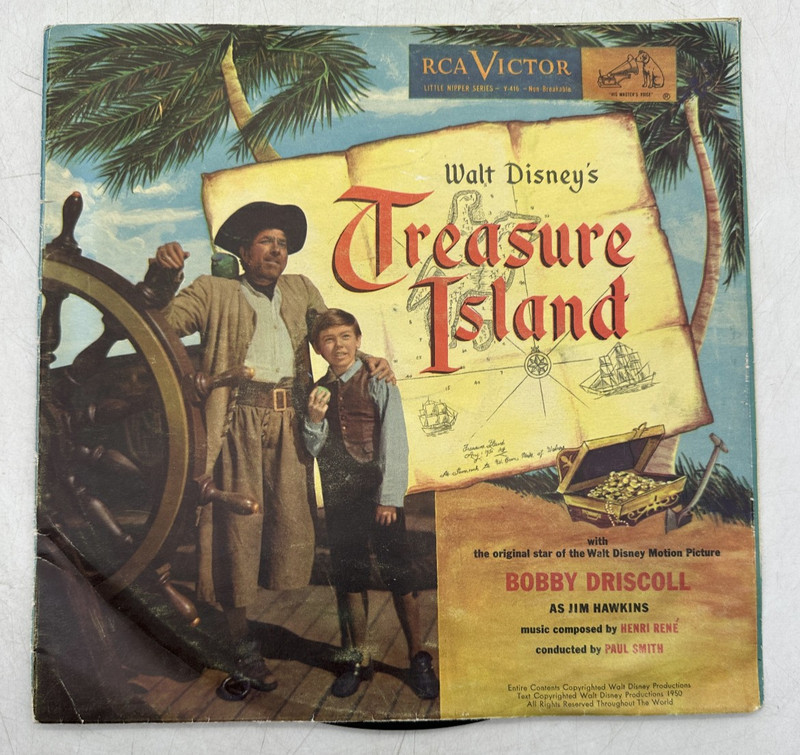 Bobby Driscoll Henri Rene Walt Disney’s Treasure Island RCA Victor Y 416 VG