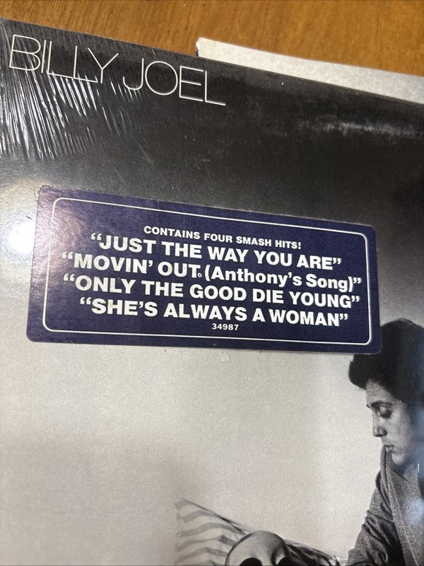 1977 Billy Joel The Stranger LP Vinyl 34987 Plays Great Open Shrink Hype Sticker gallery