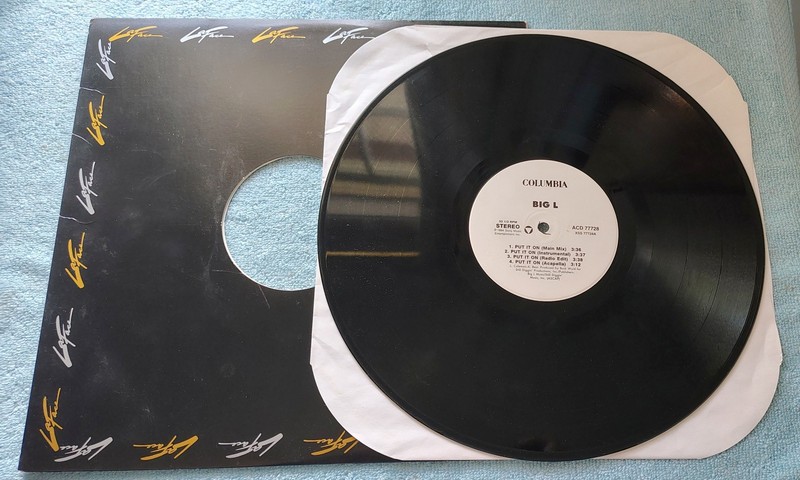 Big L – Put It On 12″ Vinyl Single 1994 Columbia East Coast Hip Hop OG Press