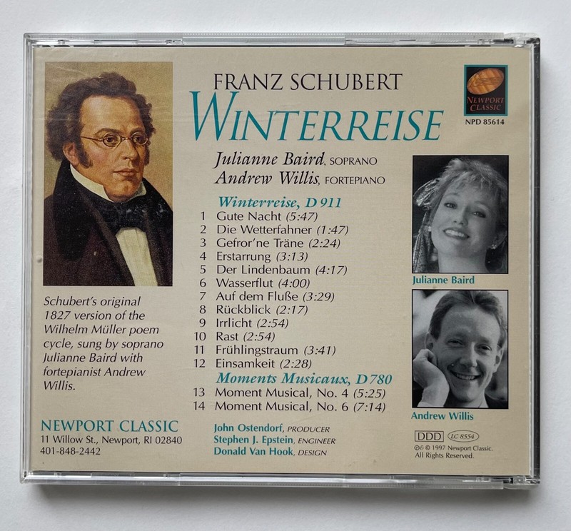 JULIANNE BAIRD - Schubert - Winterreise - CD gallery