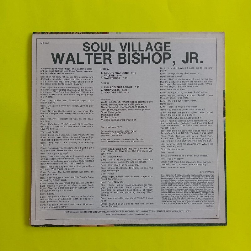 Walter Bishop Jr. - Soul Village - 1977 - MR 5142 - Used - VG++ - Vinyl gallery